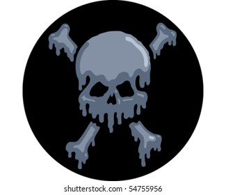 Oil Skull Circle Grey