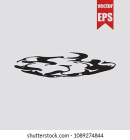 Oil Slick Icon In Trendy Isolated On Grey Background.Vector Illustration.