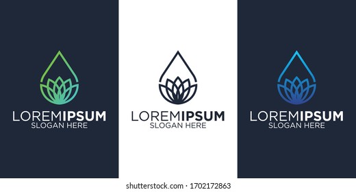 Oil spa logo design templates