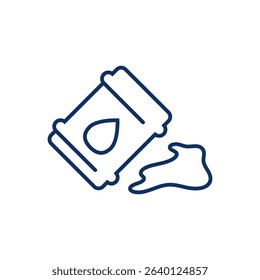 Oil Spill Icon. Editable Stroke Oil Spill Symbol in Outline Style