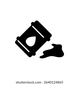 Oil Spill Icon. Editable Stroke Oil Spill Symbol in Glyph Style