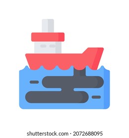 Oil Spill Icon, Flat style icon vector illustration, Suitable for website, mobile app, print, presentation, infographic and any other project.