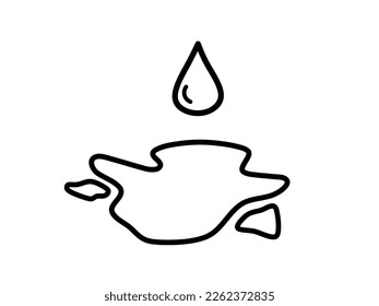 oil spill icon on white background	