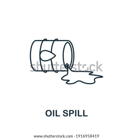 Oil Spill icon. Simple element from global warming collection. Creative Oil Spill icon for web design, templates, infographics and more Foto stock © 