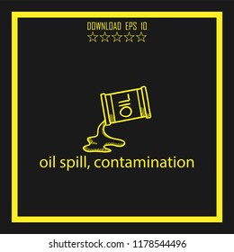 oil spill sketch vector icon
