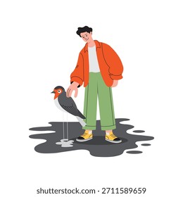 Oil Spill Vector Flat Illustration EPS 10 file