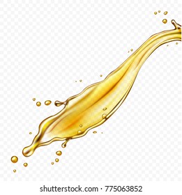 Oil Splash Isolated On Transparent Background. Vector Illustration