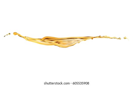 Oil splashing isolated on white background. Vector illustration