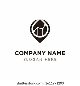 Oil statistics logo design vector EPS10