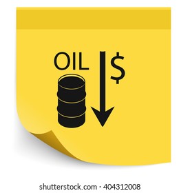 Oil stock crisis icon.