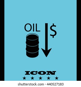 Oil stock crisis icon.