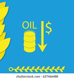 Oil stock crisis icon.