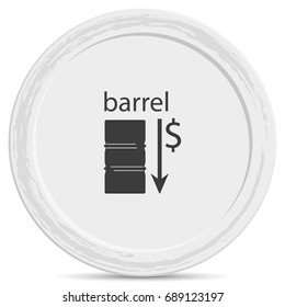 Oil stock crisis icon. Flat illustration.