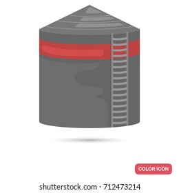 Oil storage color flat icon