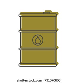 Oil storage icon. Doodle illustration of Oil storage vector icon for web isolated on white background