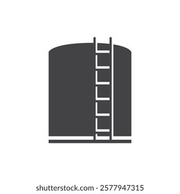 Oil storage icon Simple thin line flat symbol