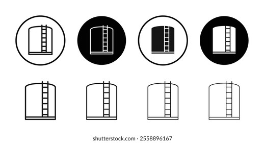 Oil storage icon Symbol mark in filled style