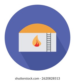 Oil storage icon vector, gasoline factory, liquid tower icon vector design illustration. 