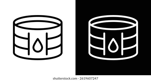 Símbolo de Vector de icono de almacenamiento de aceite en estilo plano de moda