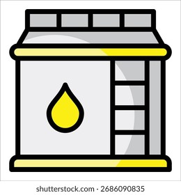Elemento del icono del tanque de almacenamiento de aceite para el diseño