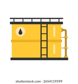 Diseño de Vector de icono de tanque de almacenamiento de aceite.