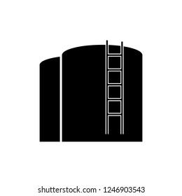 Oil Storage Tank.Oil Single Icon Vector Symbol Stock Illustration Web.