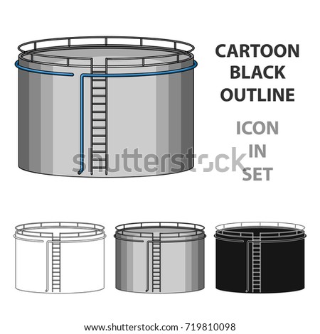 Oil Storage Tank Single Icon Cartoon Stock Vector (Royalty Free