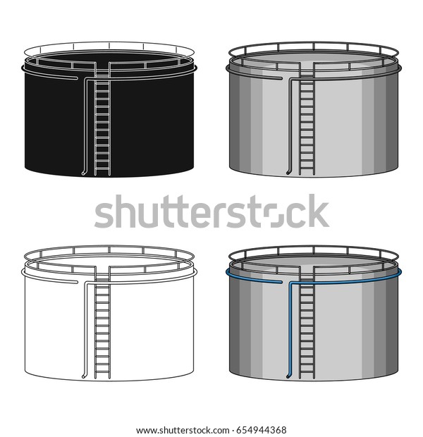 油貯蔵タンク 漫画のようなベクター画像シンボルのストックイラストウェブに油の単一アイコン のベクター画像素材 ロイヤリティフリー