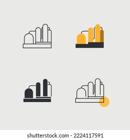 oil storage tanks vector icon oil reserve