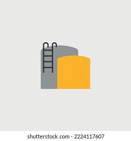 tanques de almacenamiento de petróleo vectores de aceite