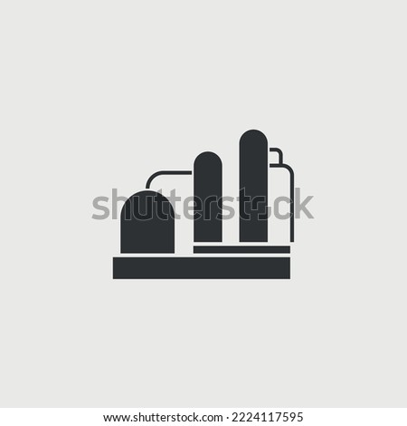 oil storage tanks vector icon oil reserve