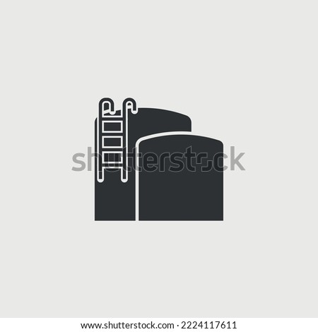 oil storage tanks vector icon oil reserve