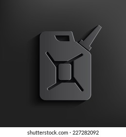 Oil symbol on black background,clean vector