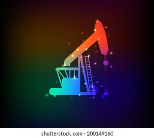 Oil symbol,rainbow vector