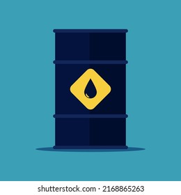 Oil tank. commodity volatility.  invesment concept vector illustration