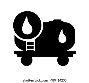 oil tank and droplet icon
