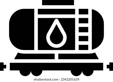 Oil Tank Glyph Icon - Single Icon, Vector