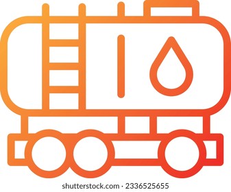 Oil Tank Gradient Icon - Single Icon, Vector