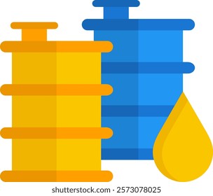 Oil Tank Icon Flat Vector Illustration