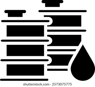 Oil Tank Icon Glyph Vector Illustration