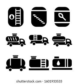 oil tank icon isolated sign symbol vector illustration - Collection of high quality black style vector icons
