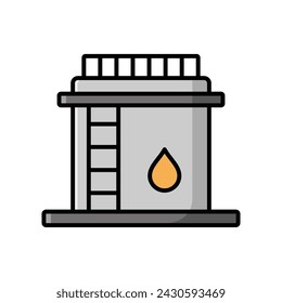 oil tank icon vector design template simple and clean