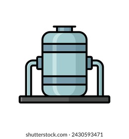 plantilla de diseño de vector de icono de tanque de aceite simple y limpia