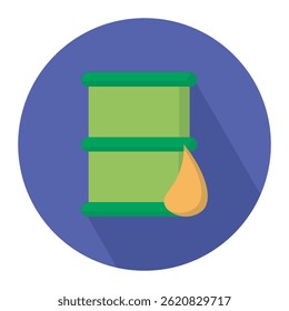 Oil tank icon vector, gasoline storage tank icon vector design illustration. 