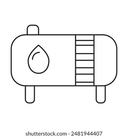 Icono del tanque de aceite Vector sobre fondo blanco