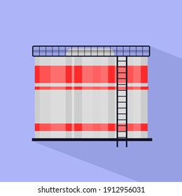 Oil tank, illustration, vector on a white background.