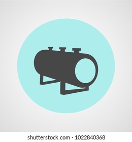 Oil tank isolated flat vector icon