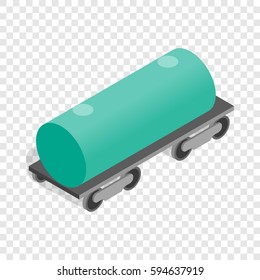 Oil tank isometric icon 3d on a transparent background vector illustration