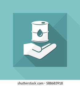 Oil tank - Minimal vector flat icon