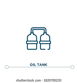 oil tank outline vector icon. simple element illustration. oil tank outline icon from editable factory concept. can be used for web and mobile
